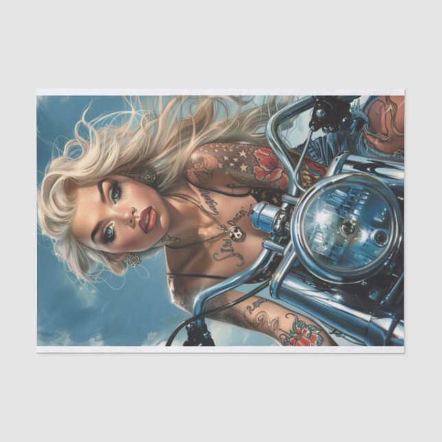 Biker Babe8 Tissue Paper (Front)