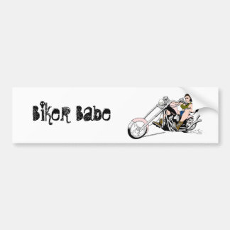 Biker Babe Bumper Sticker