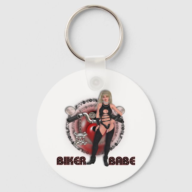 Biker Babe - Keychain (Front)