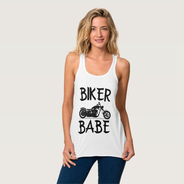 BIKER BABE, Ladies Motorcycle T-shirts (Front Full)