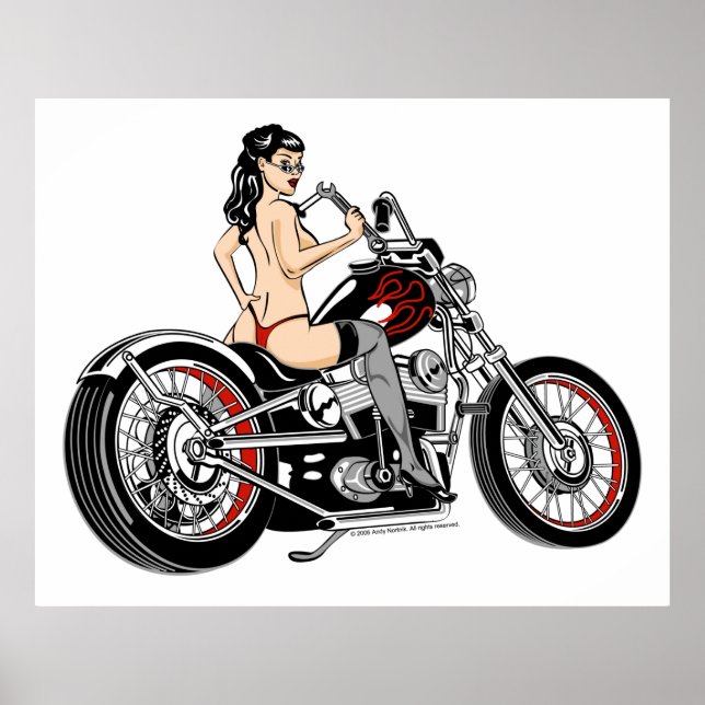 Biker Babe Poster (Front)