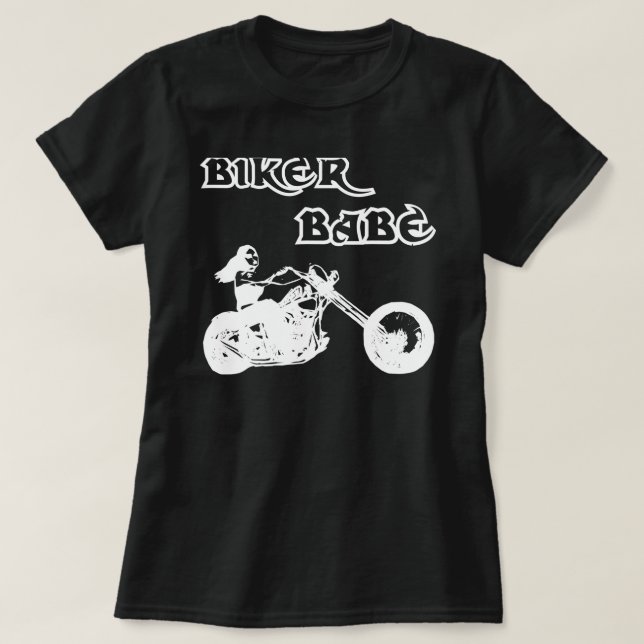 Biker Babe T-Shirt (Design Front)