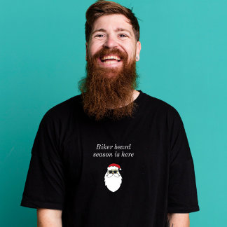 Biker Beard Season Motorcycle Christmas T-Shirt