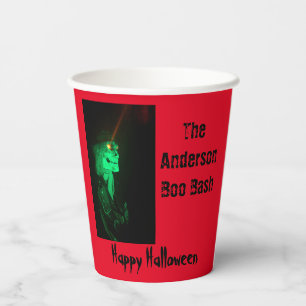Biker Billy Halloween Skeleton Blood Red Paper Cups