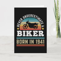 Biker born 1941 80th Birthday Motorbike Gift Dad