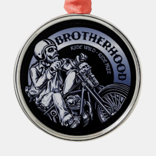 Biker Brotherhood Black Metal Tree Decoration