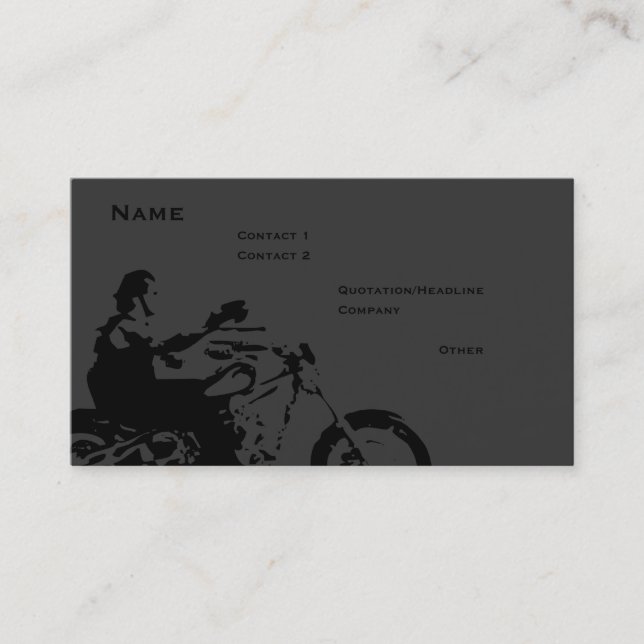 Biker Business Card (Front)