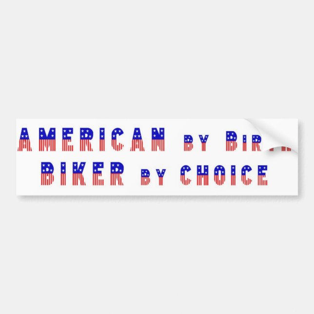 biker by choice bumper sticker (Front)