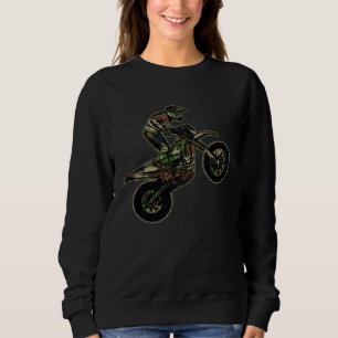 Biker Camouflage Motorbike Crossbike Bike Rider Tr Sweatshirt