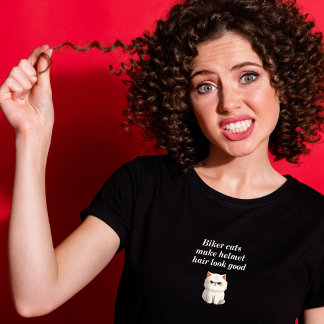 Biker Cats Make Helmet Hair Look Good motorcycle T-Shirt