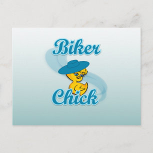 Biker Chick #3 Postcard