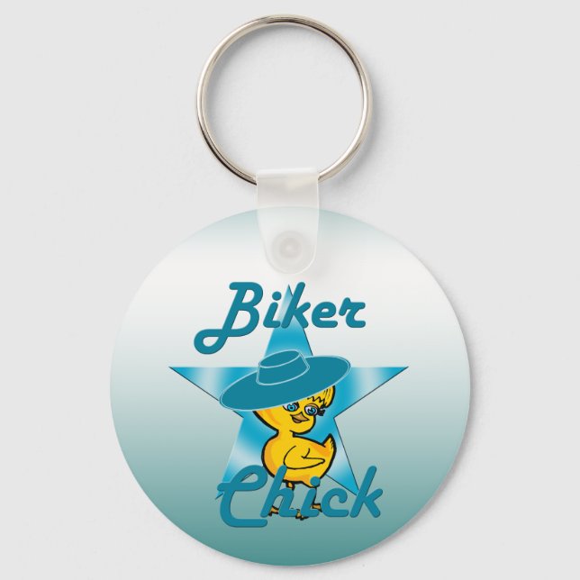 Biker Chick #7 Key Ring (Front)