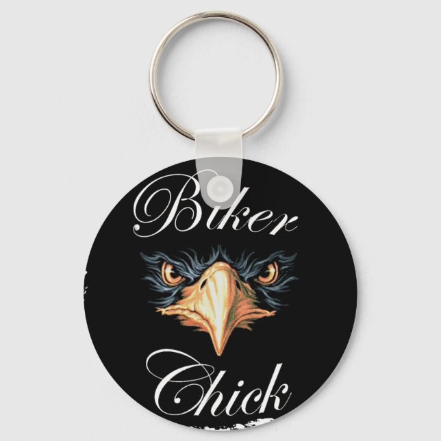 biker chick key ring (Front)