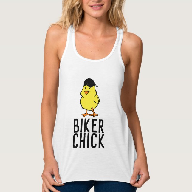 BIKER CHICK, Motorcycle T-shirts for Ladies (Front)