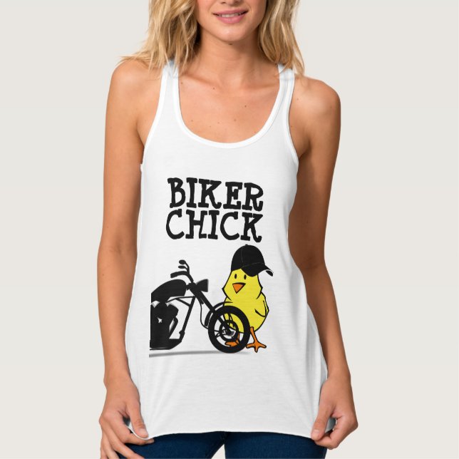 BIKER CHICK, Motorcycle T-shirts for Ladies (Front)