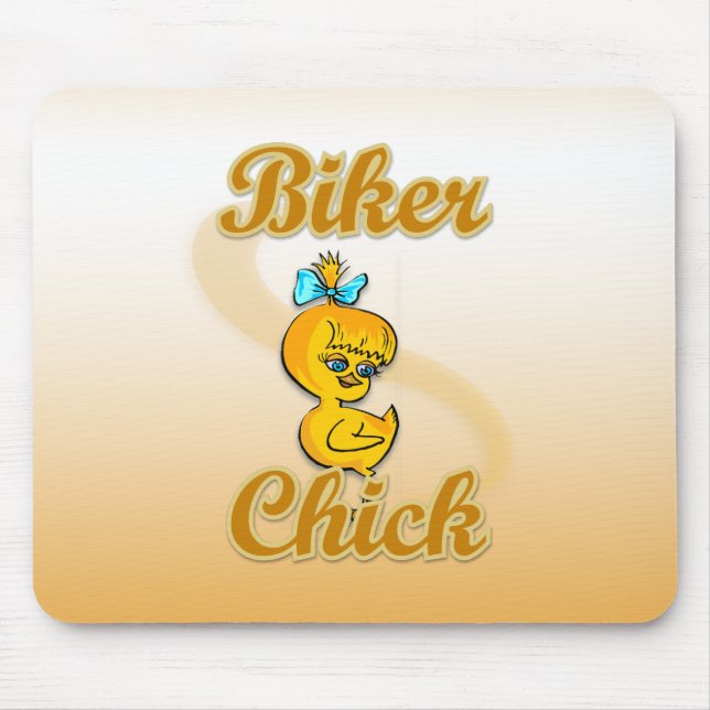 Biker Chick Mouse Pad (Front)