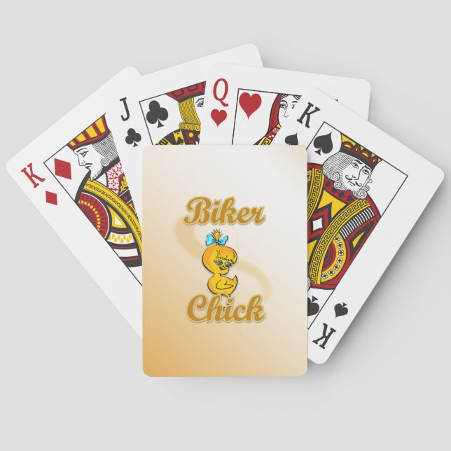 Biker Chick Playing Cards (Back)