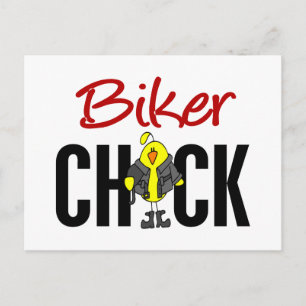 Biker Chick Postcard