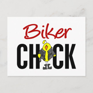 Biker Chick Postcard