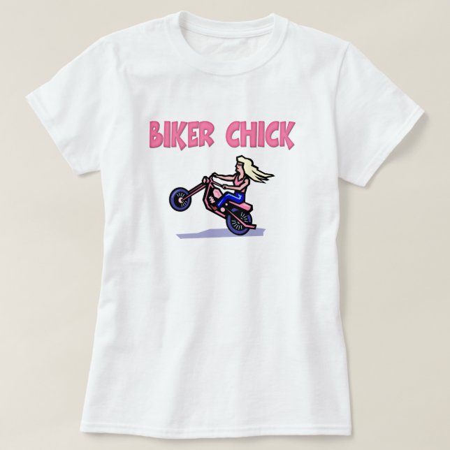 Biker Chick T-Shirt (Design Front)