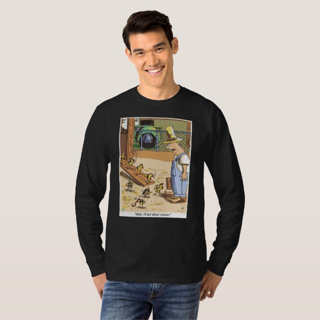Biker Chicks black long sleeve shirt (Front Full)