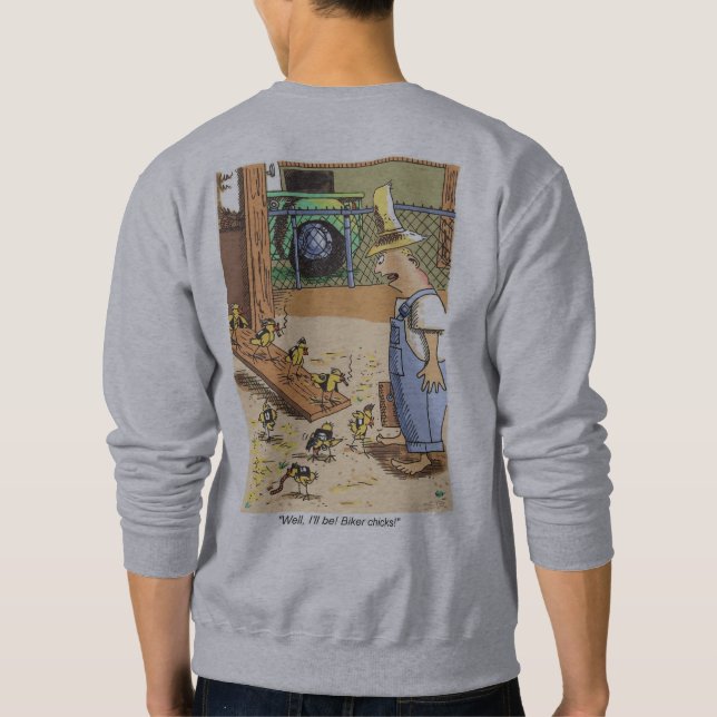 Biker Chicks grey sweatshirt back (Back)