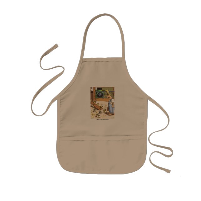 Biker Chicks khaki kids chef apron (Front)