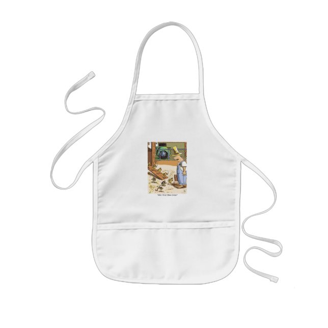 Biker Chicks white kids chef apron (Front)