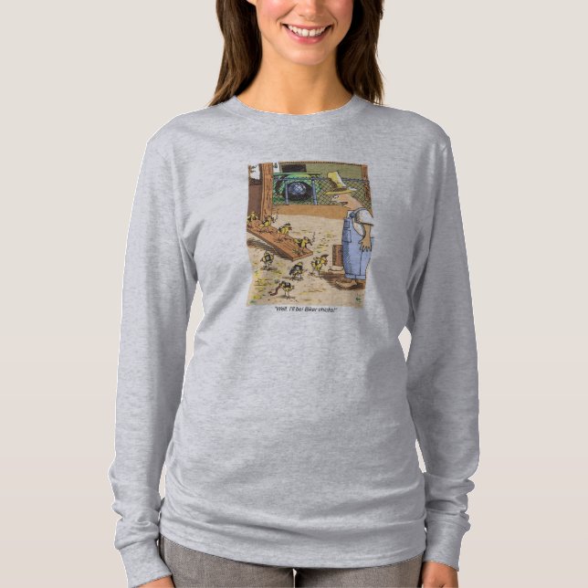 Biker Chicks women grey long sleeve shirt (Front)