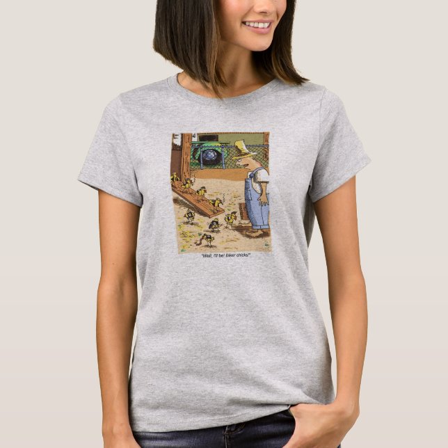 Biker Chicks women grey T-shirt (Front)