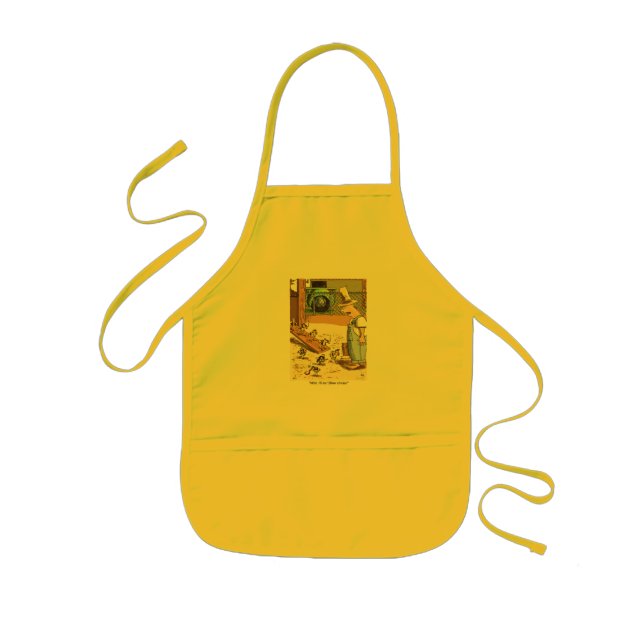 Biker Chicks yellow kids chef apron (Front)