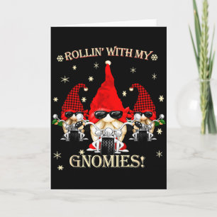 Biker Christmas Gnomes Biker Garden Christmas Gnom Card