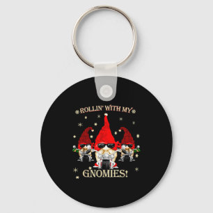 Biker Christmas Gnomes Biker Garden Christmas Gnom Key Ring