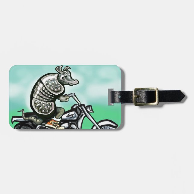 Biker Club Dillo Luggage Tag (Front Horizontal)