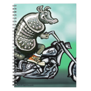 Biker Club Dillo Spiral Notebook