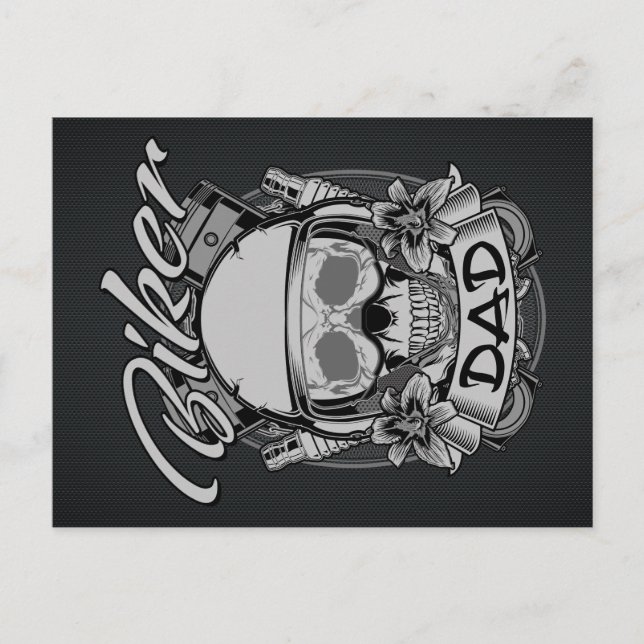 Biker Dad Postcard (Front)