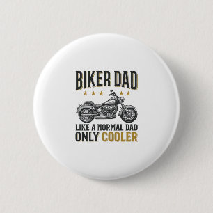 Biker Dad Vintage Motorcycle Quote Shirt_1 6 Cm Round Badge