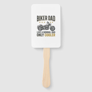 Biker Dad Vintage Motorcycle Quote Shirt_1 Hand Fan