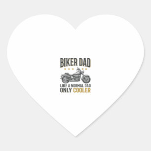 Biker Dad Vintage Motorcycle Quote Shirt_1 Heart Sticker