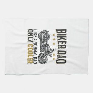 Biker Dad Vintage Motorcycle Quote Shirt_1 Tea Towel