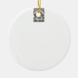 Biker Dad Vintage Motorcycle Vector Design_1 Ceramic Tree Decoration