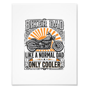 Biker Dad Vintage Motorcycle Vector Design_1 Photo Print