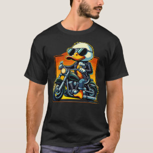Biker Duck Riding Motorbike T-Shirt