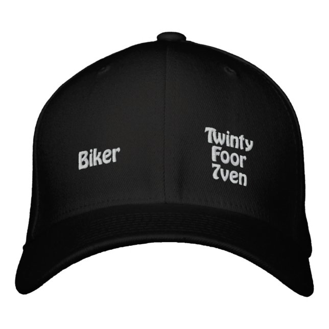 Biker Embroidered Hat (Front)