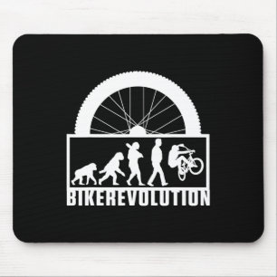 Biker Evolution Cycling Bike Bmx Mtb Mountain Biki Mouse Pad