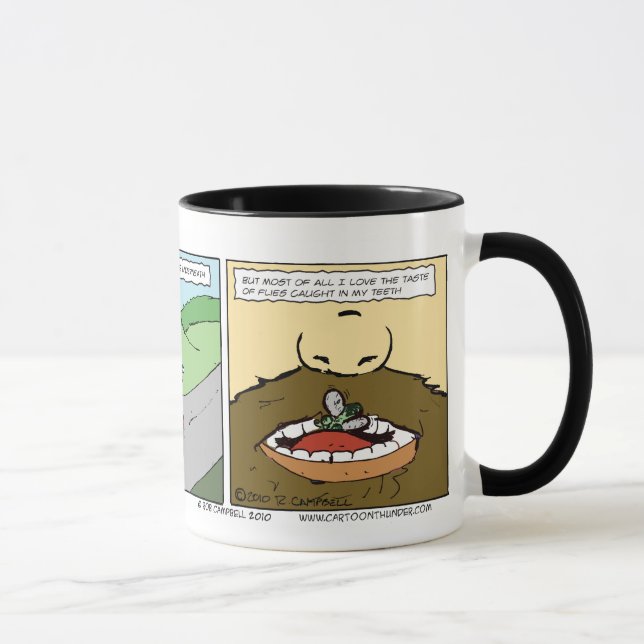 Biker Flies in the Teeth Poem Mug (Right)