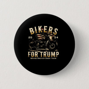 Biker For Trump 2024 6 Cm Round Badge