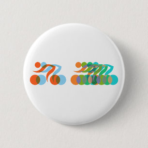 Biker freak 6 cm round badge