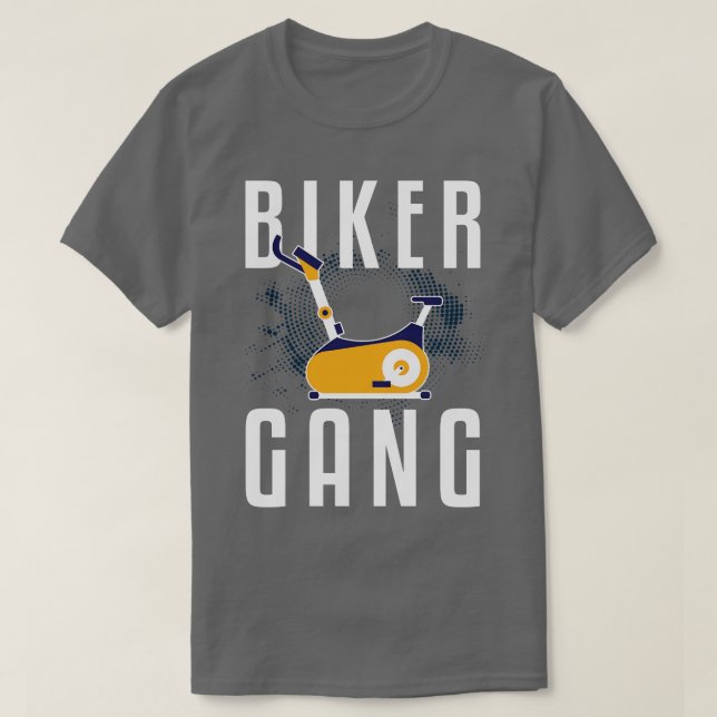 Biker Gang Funny Spin Class Workout T-Shirt (Design Front)