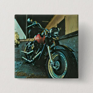 Biker gifts 15 cm square badge